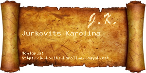Jurkovits Karolina névjegykártya
