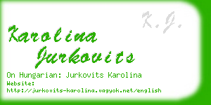 karolina jurkovits business card